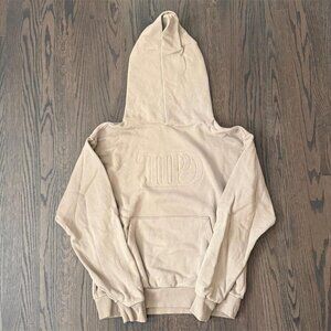 Women's Cream and Tan Hoodie